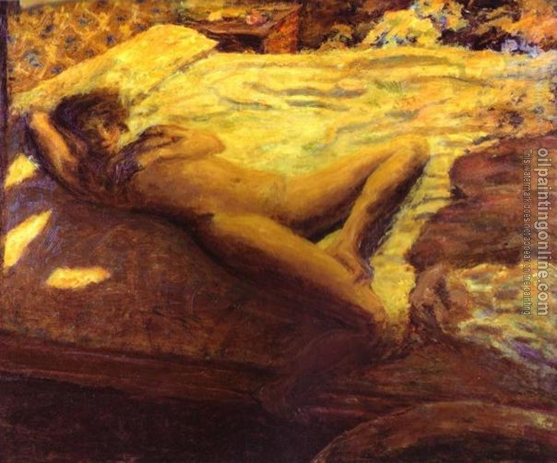 Pierre Bonnard - Woman Reclining on a Bed(The Indolent Woman)